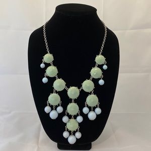 Hidden Mickey? Multi Tier Blue and Green Beaded Statement Necklace 23” w/ 3”ext